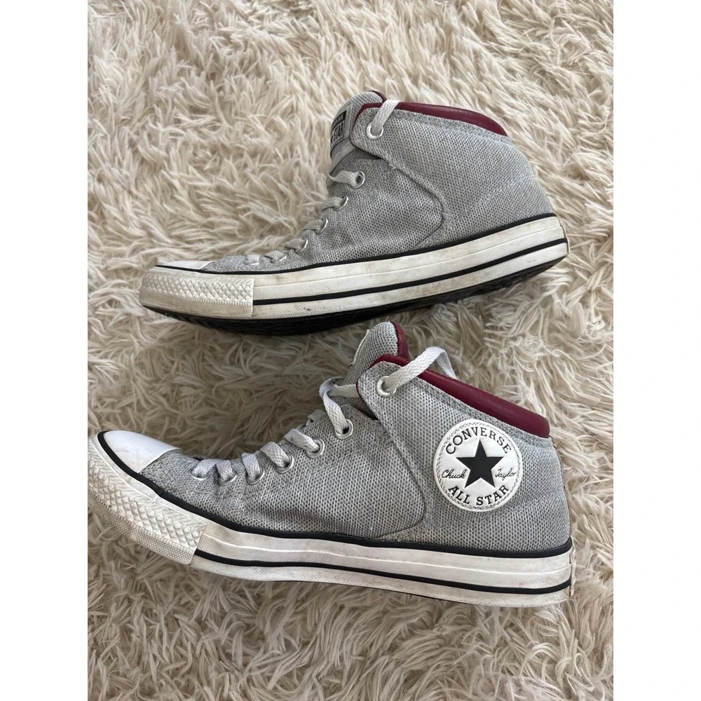 Converse Chuck Taylor All Star Mid Top Sneakers Gray Unisex Sz 8.5 Mens wom 10.5 - Picture 4 of 8